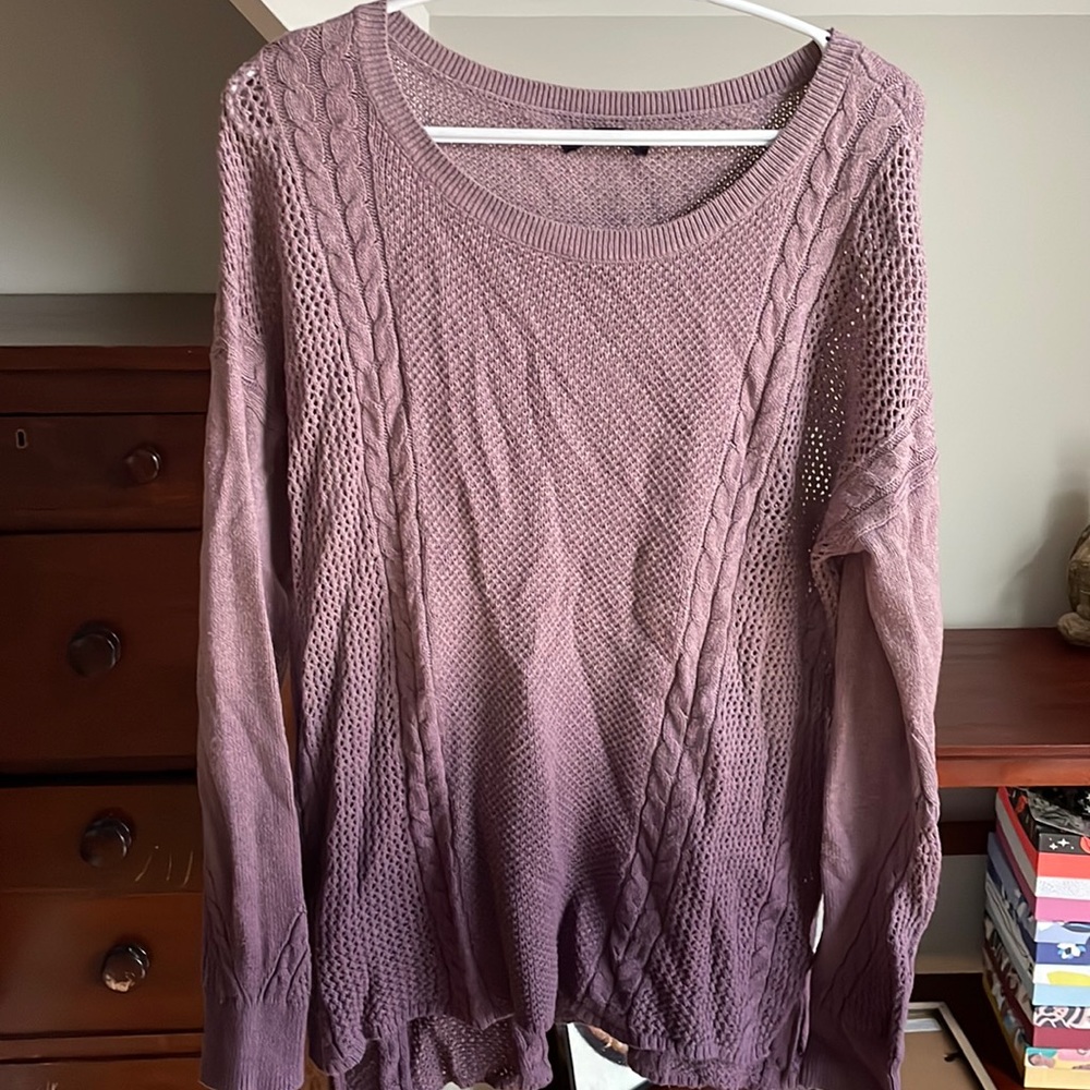 AE purple sweater